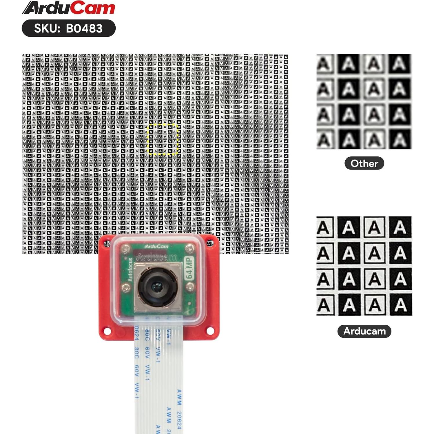 Cámara Arducam OwlSight 64MP para Raspberry Pi 3/4/5