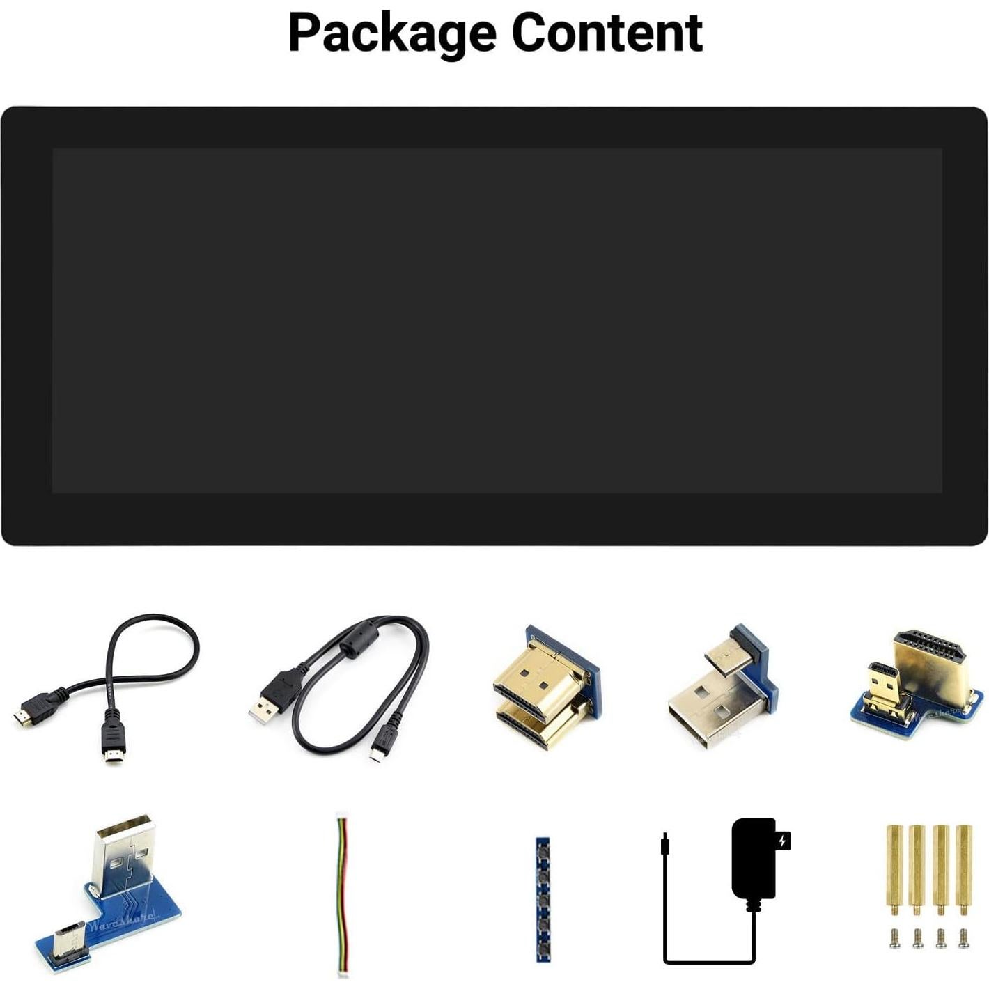 Pantalla LCD Táctil 12.3" Waveshare 1920x720 HDMI