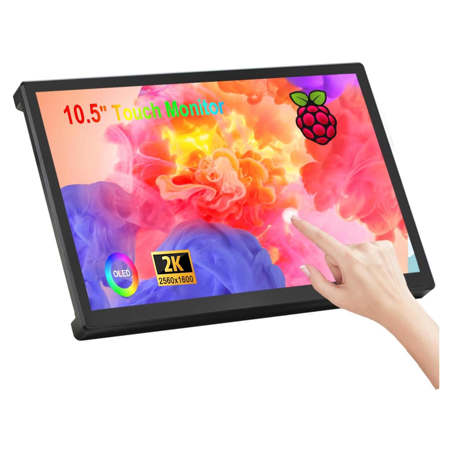Monitor Táctil 10.5" Wisecoco 2K 2560x1600 HDMI RPi