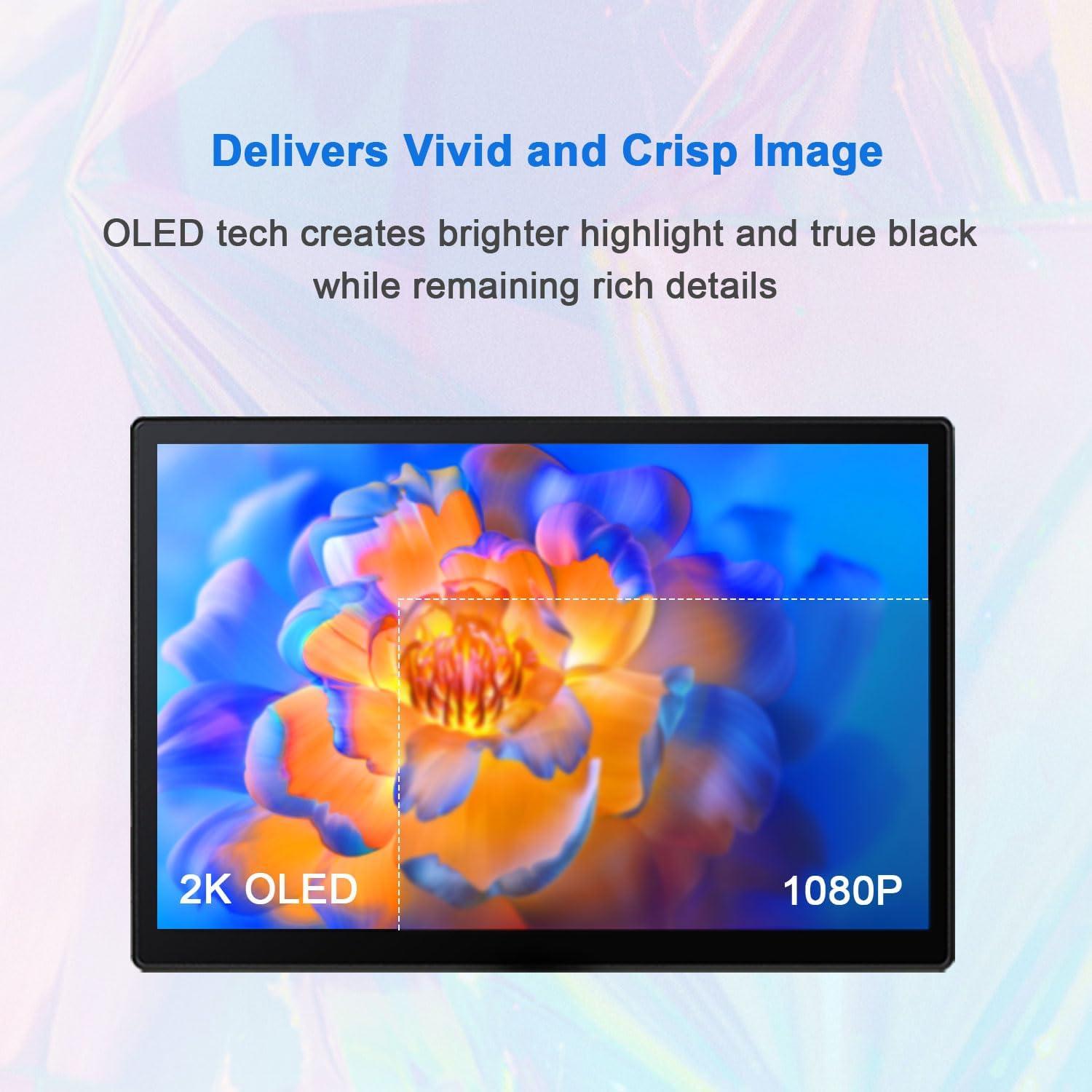 Monitor Táctil 10.5" Wisecoco 2K 2560x1600 HDMI RPi