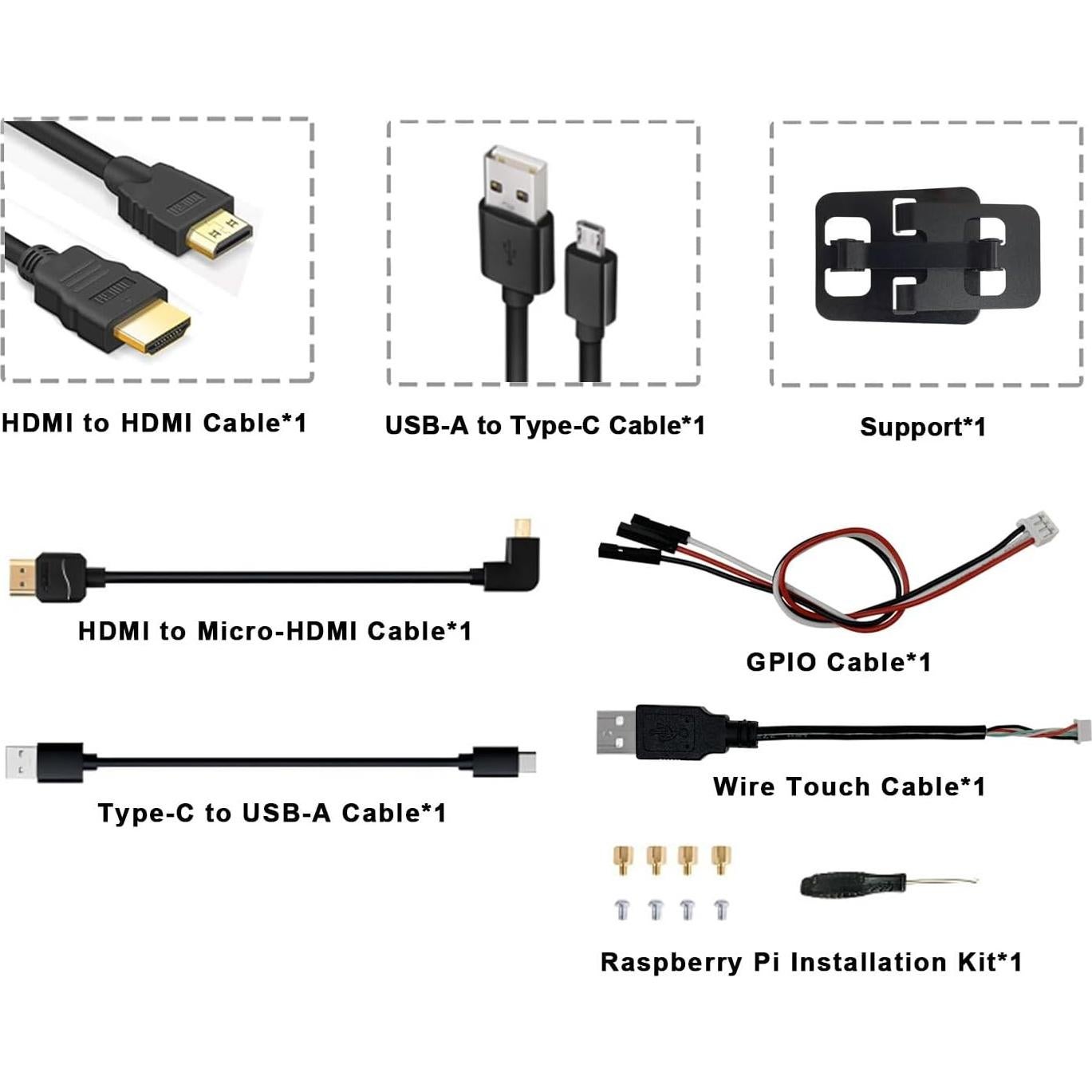 Monitor Táctil 10.5" Wisecoco 2K 2560x1600 HDMI RPi