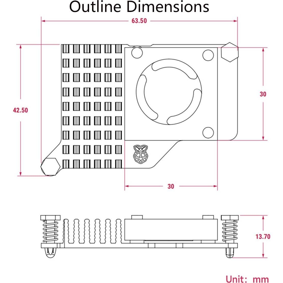 Enfriador Activo Oficial Raspberry Pi 5 con Ventilador y Disipador