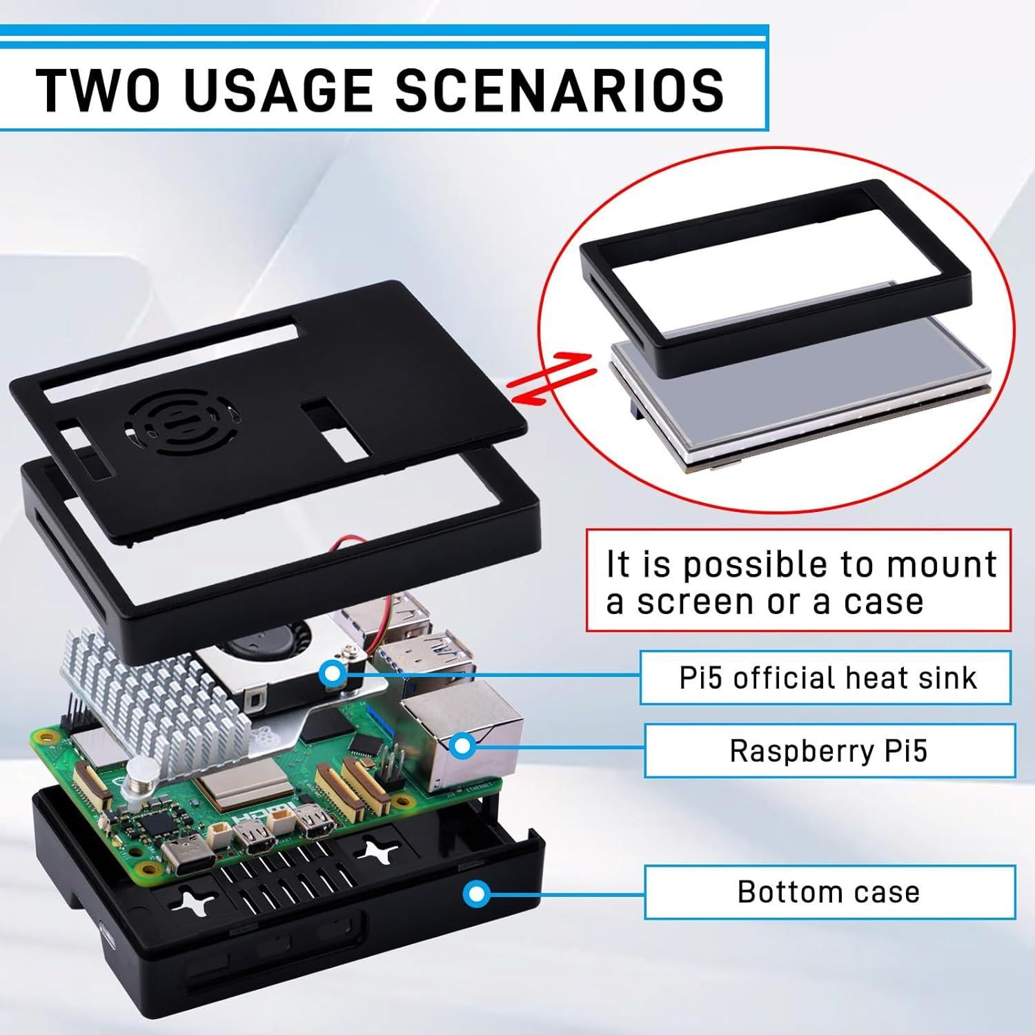Pantalla Táctil HDMI 3.5" GeeekPi para Raspberry Pi 5