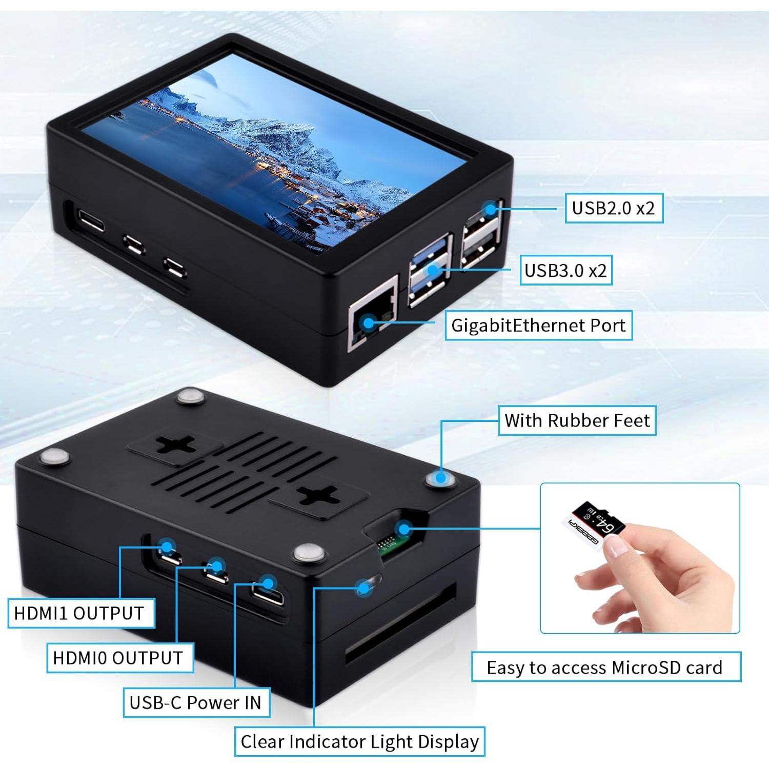 Pantalla Táctil HDMI 3.5" GeeekPi para Raspberry Pi 5