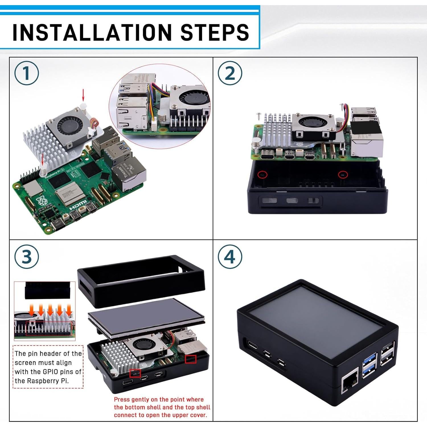 Pantalla Táctil HDMI 3.5" GeeekPi para Raspberry Pi 5