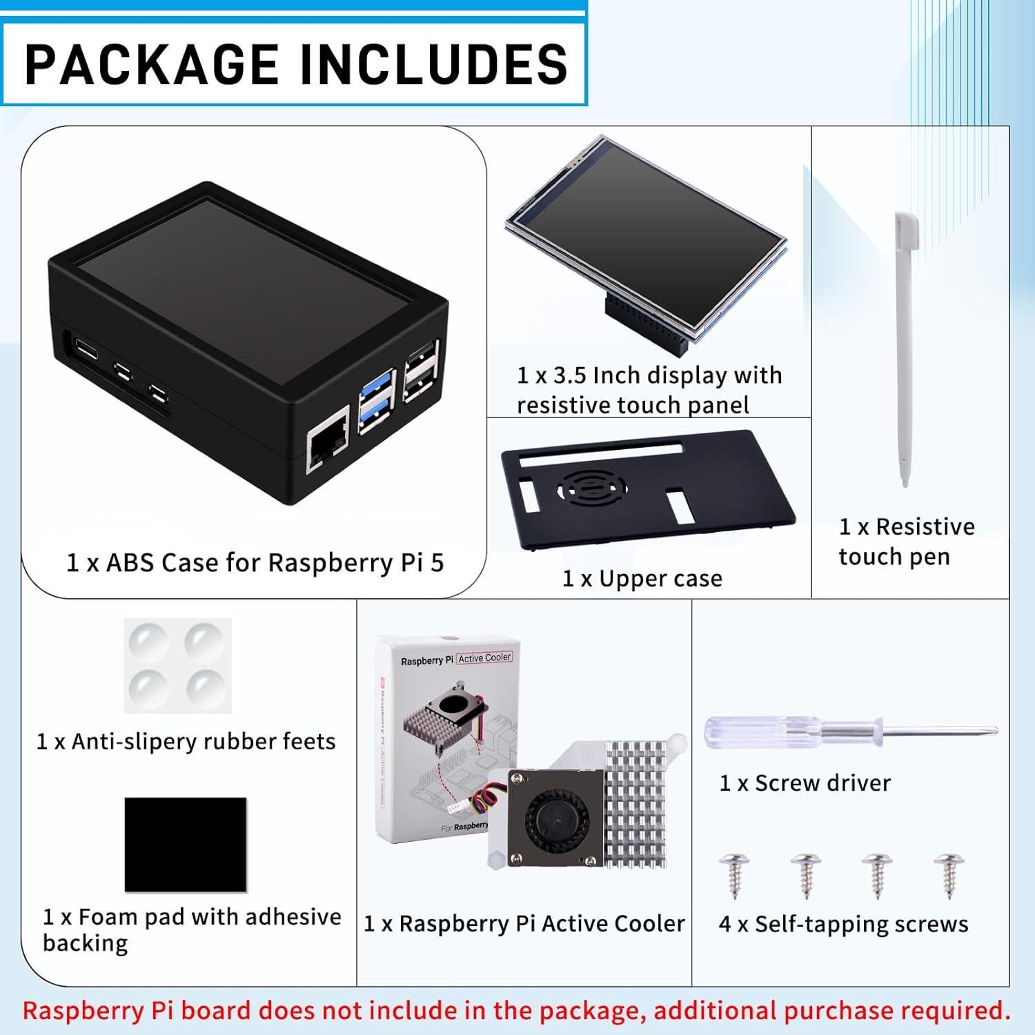 Pantalla Táctil HDMI 3.5" GeeekPi para Raspberry Pi 5