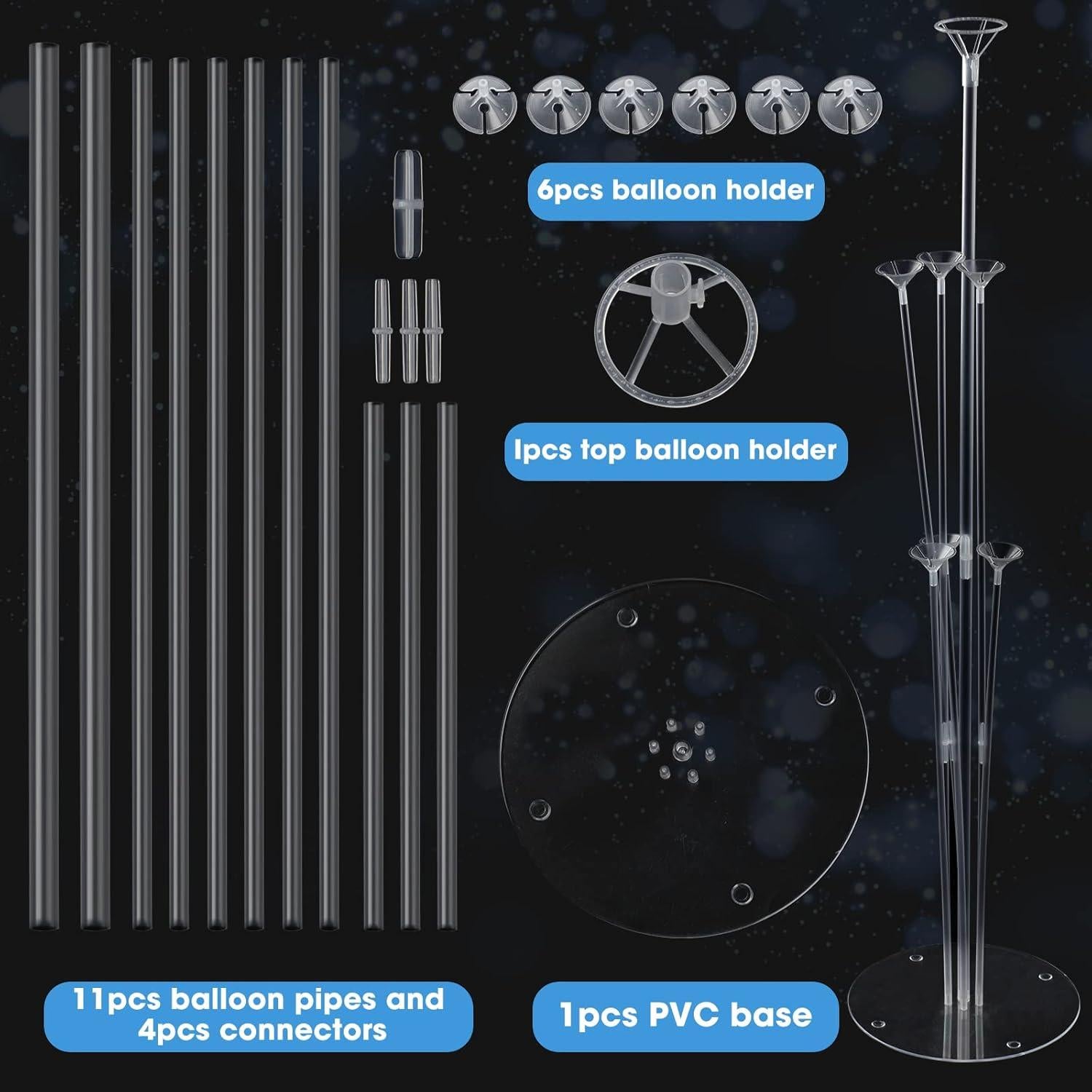 Kit Soporte para Globos 4 Juegos Voircoloria Decoración Fiesta