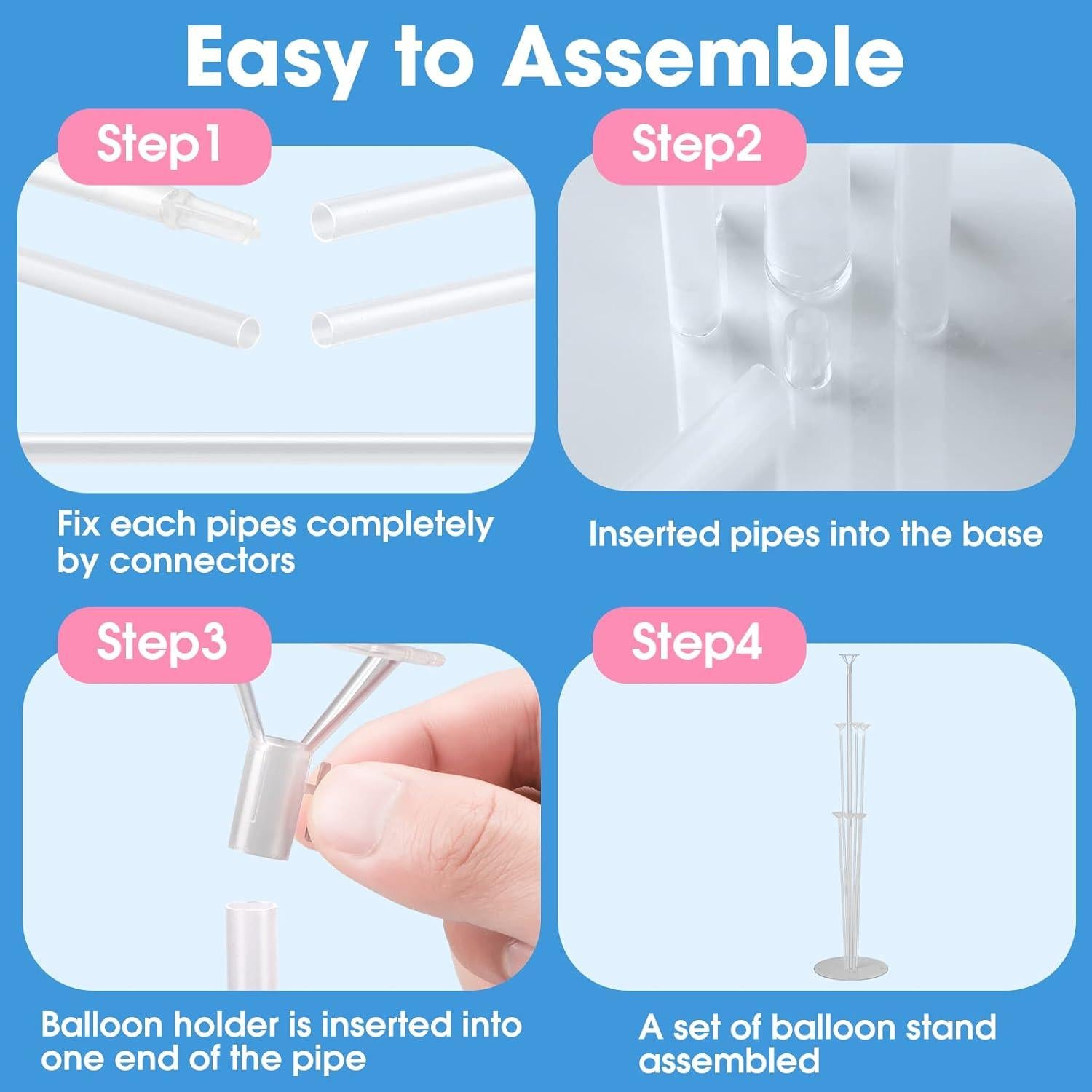 Kit Soporte para Globos 4 Juegos Voircoloria Decoración Fiesta