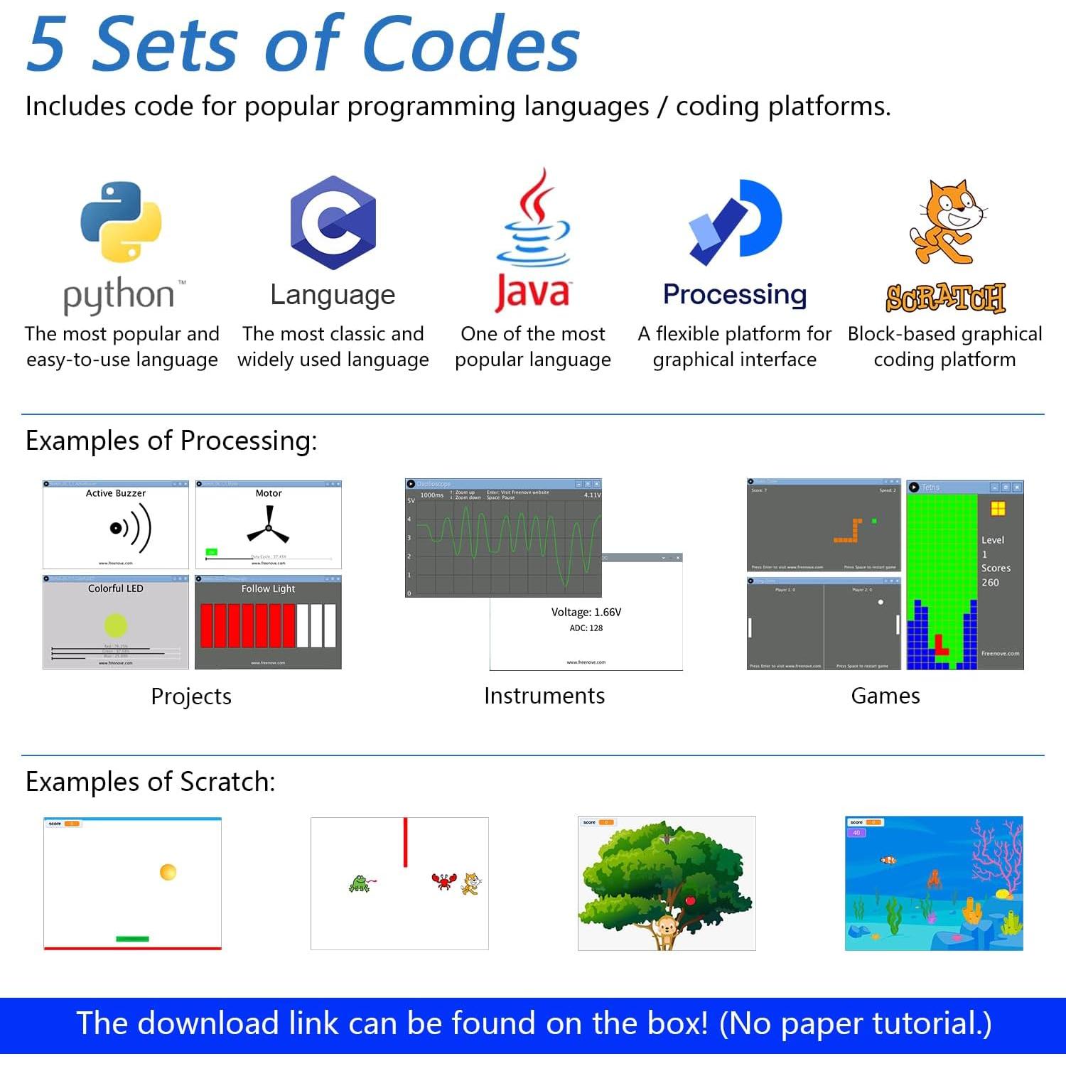 Kit de Inicio RFID Freenove para Raspberry Pi 5/4/3, 122 Proyectos