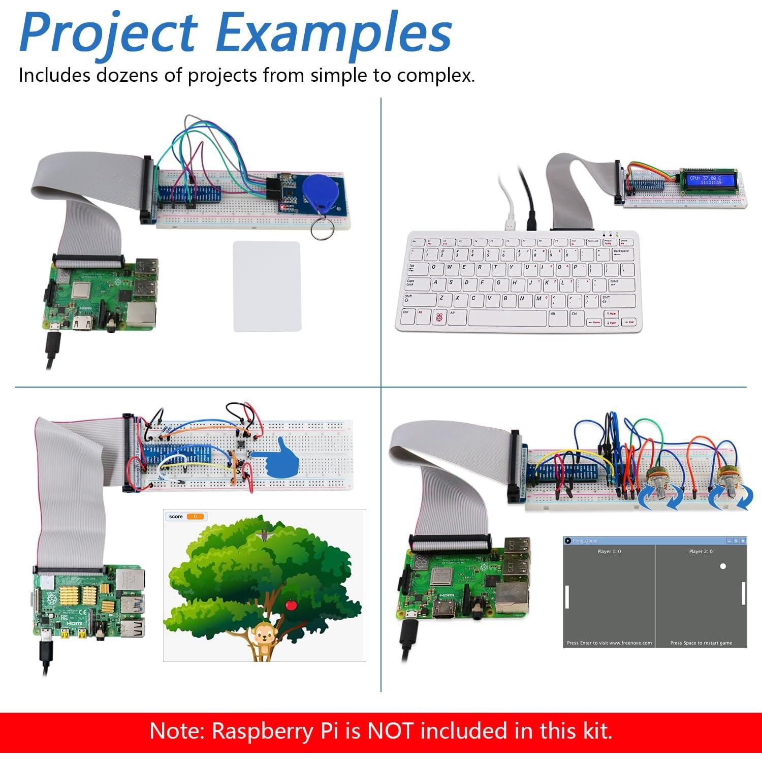 Kit de Inicio RFID Freenove para Raspberry Pi 5/4/3, 122 Proyectos