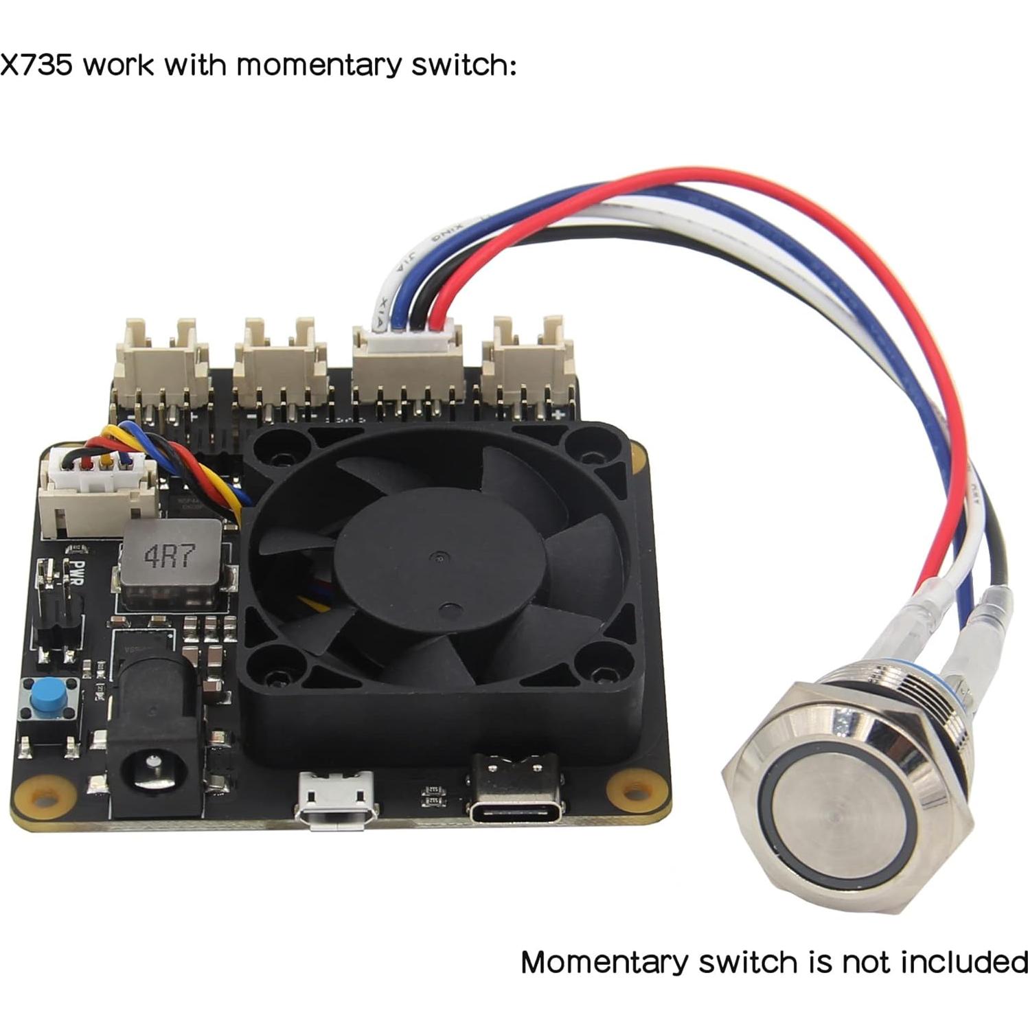 Geekworm X735 V3.0 Placa de Expansión para Raspberry Pi 5/4B/3B+