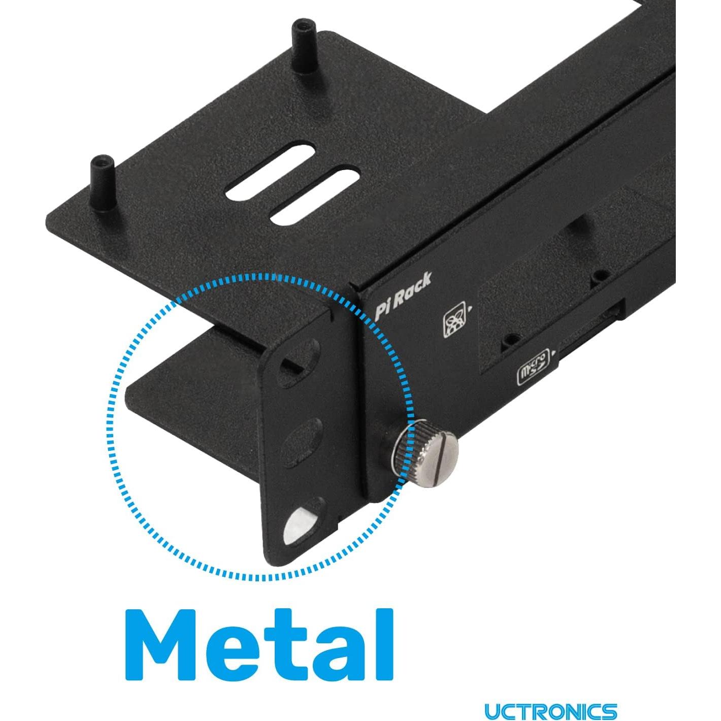 Soporte Rack 1U UCTRONICS para 4 Raspberry Pi - Extraíble