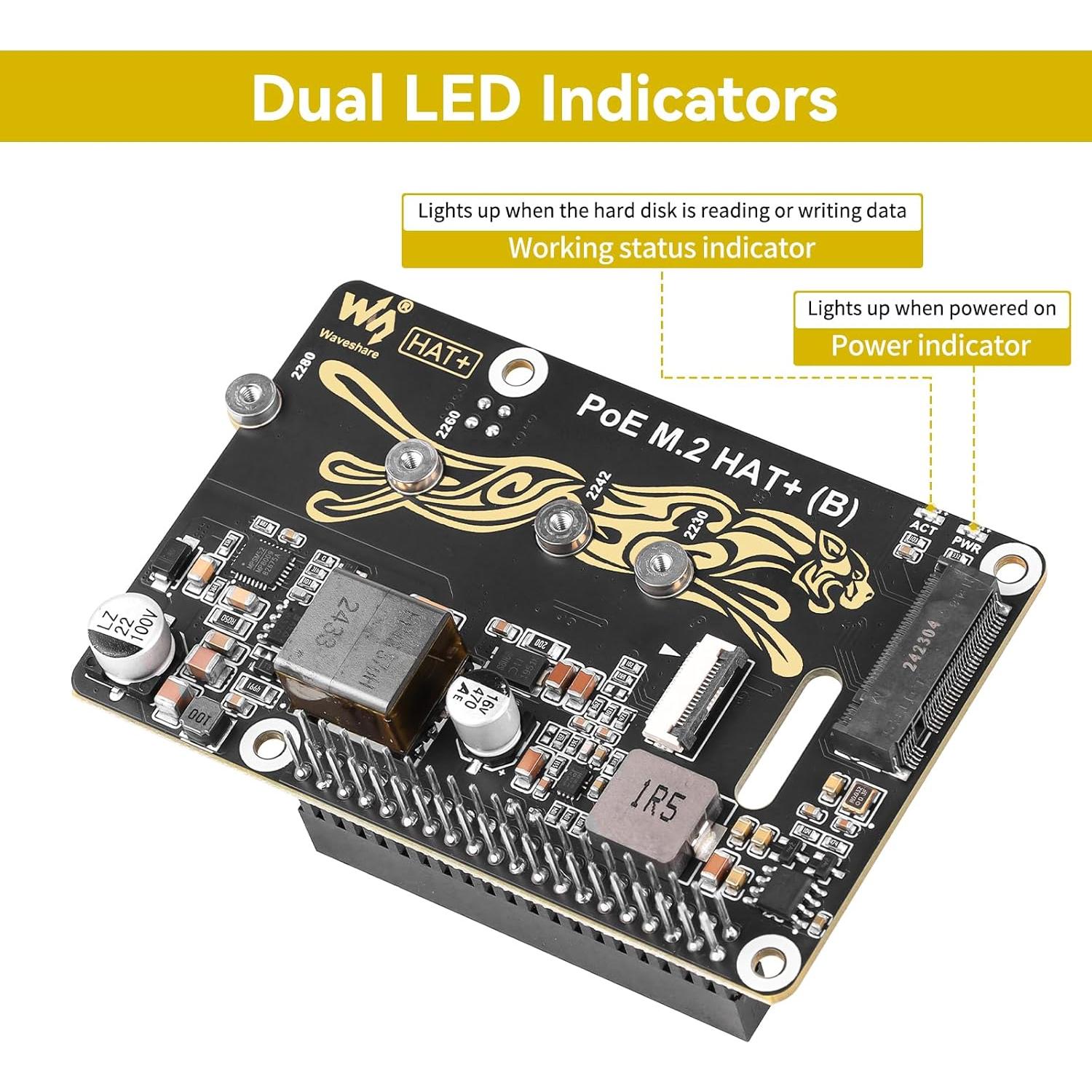 Tarjeta de expansión PCIe M.2 NVMe YELUFT con PoE y enfriador