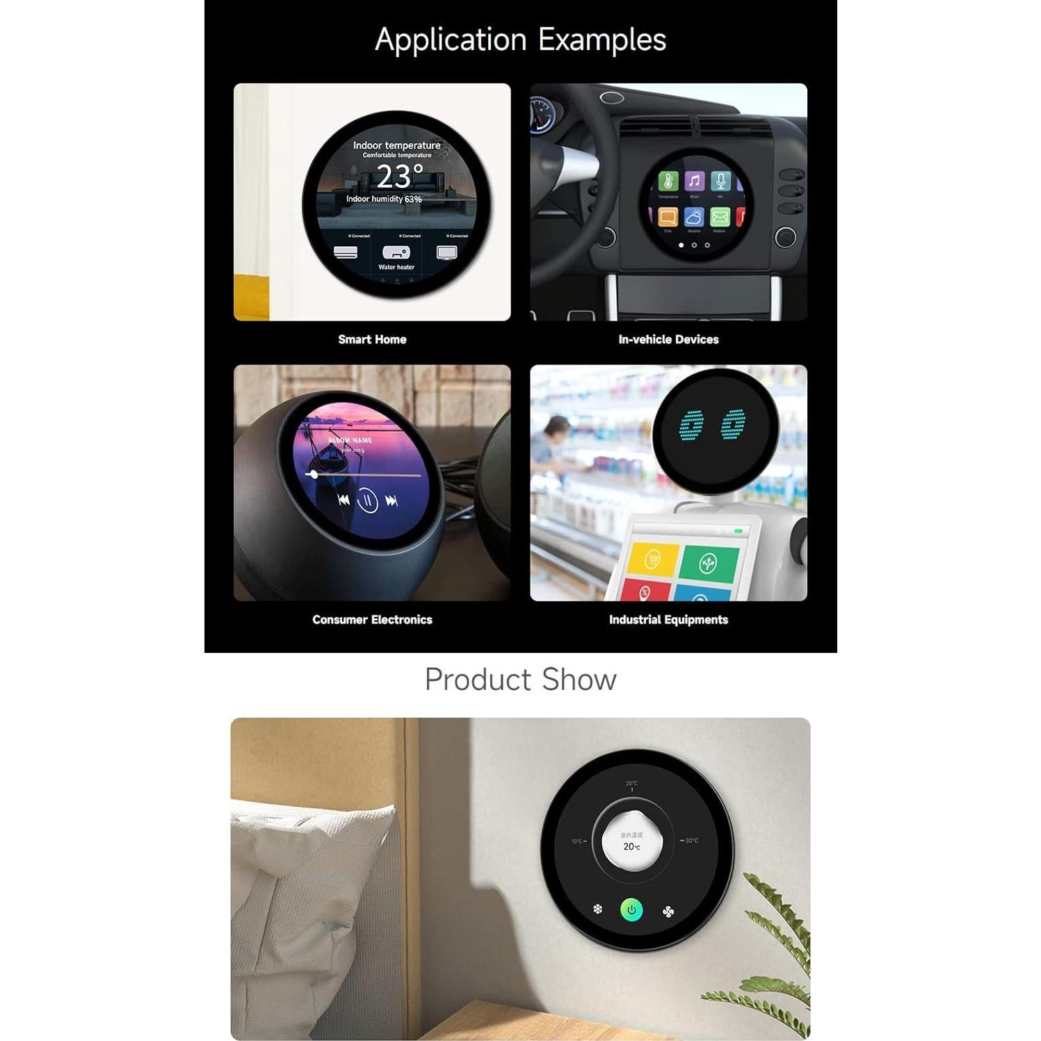 Pantalla Táctil Redonda 5" Waveshare 1080x1080 IPS
