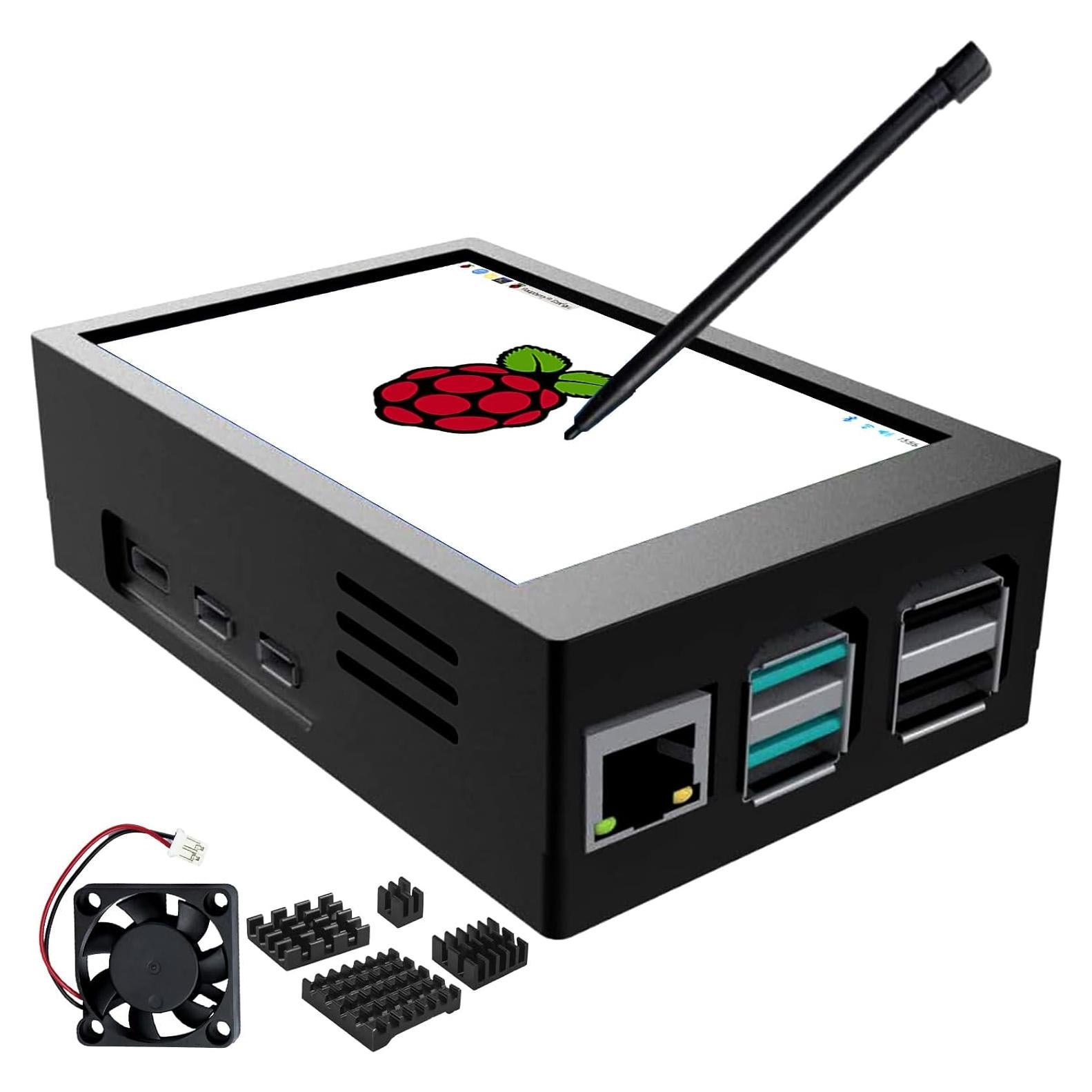 Pantalla Táctil 3.5" CUQI para Raspberry Pi 5 con Caja