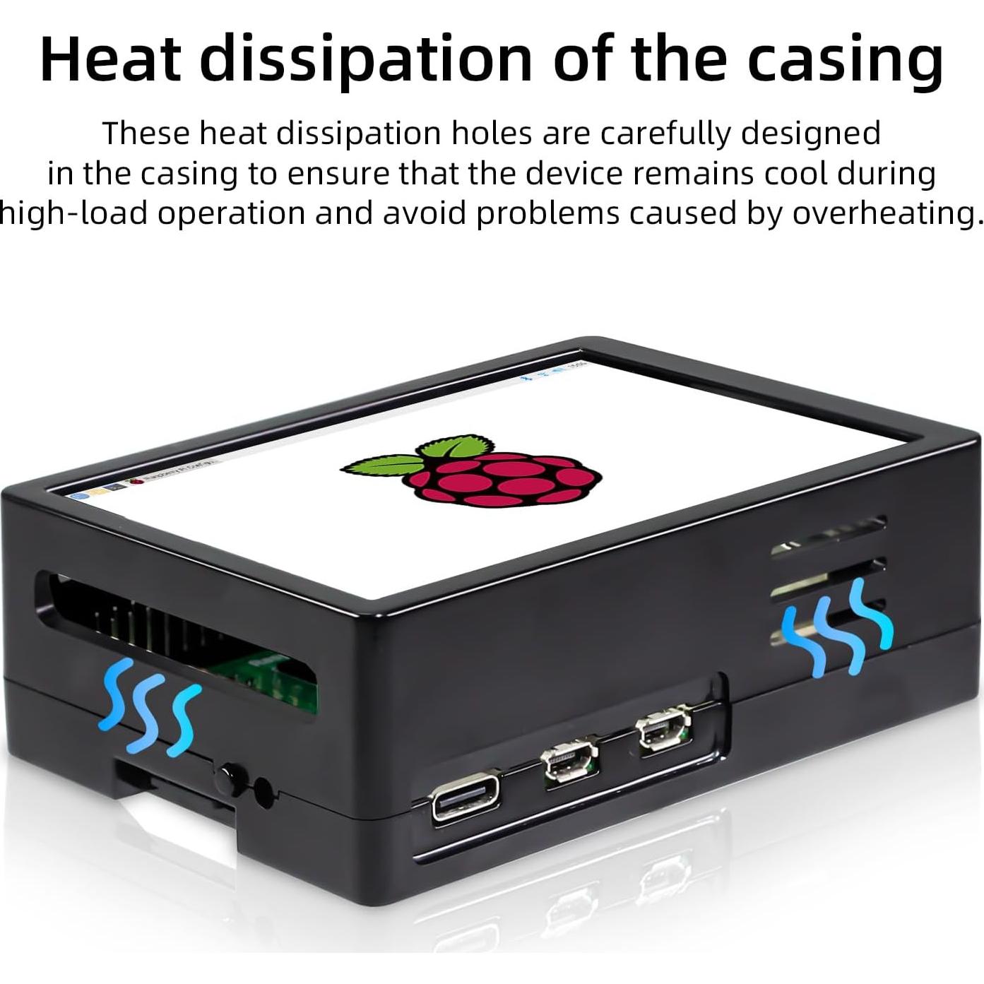 Pantalla Táctil 3.5" CUQI para Raspberry Pi 5 con Caja