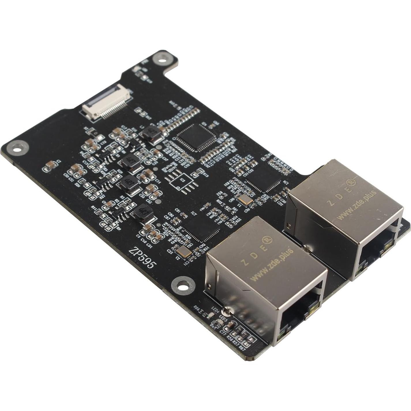 Placa de Expansión HAT PCIe Doble Puerto Ethernet 2.5G ZDE