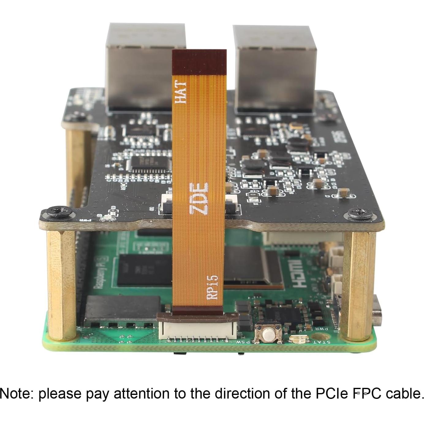Placa de Expansión HAT PCIe Doble Puerto Ethernet 2.5G ZDE