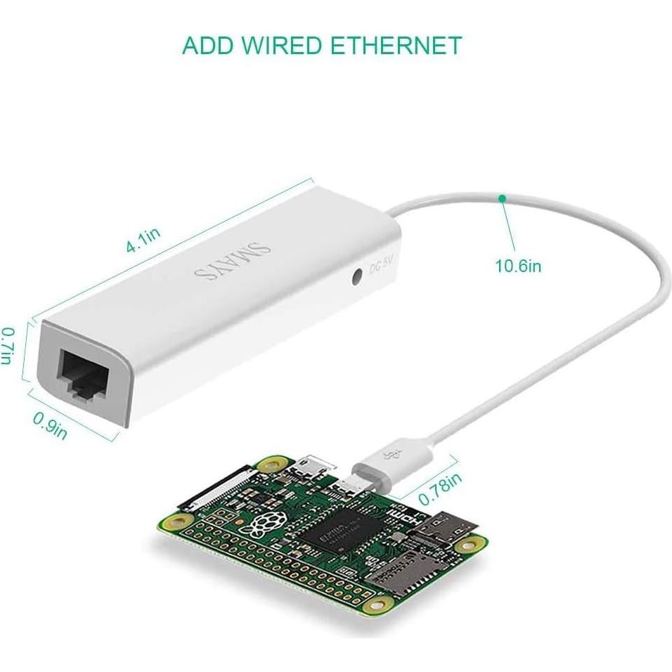 Adaptador Ethernet OTG Micro USB Smays con HUB Alimentado