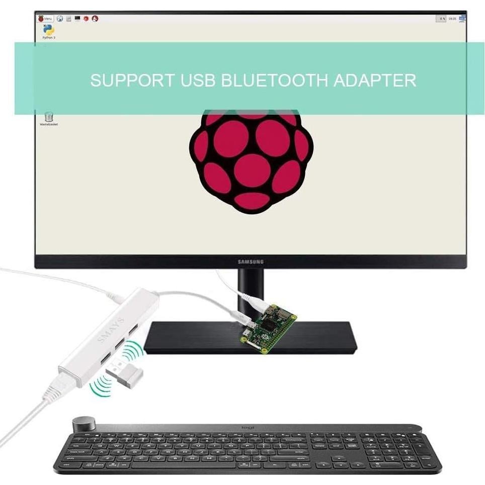 Adaptador Ethernet OTG Micro USB Smays con HUB Alimentado