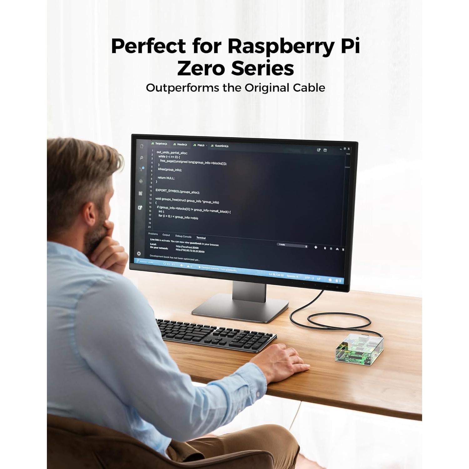 Cable Mini HDMI a HDMI Silkland 2.01m 8K 60Hz 48Gbps