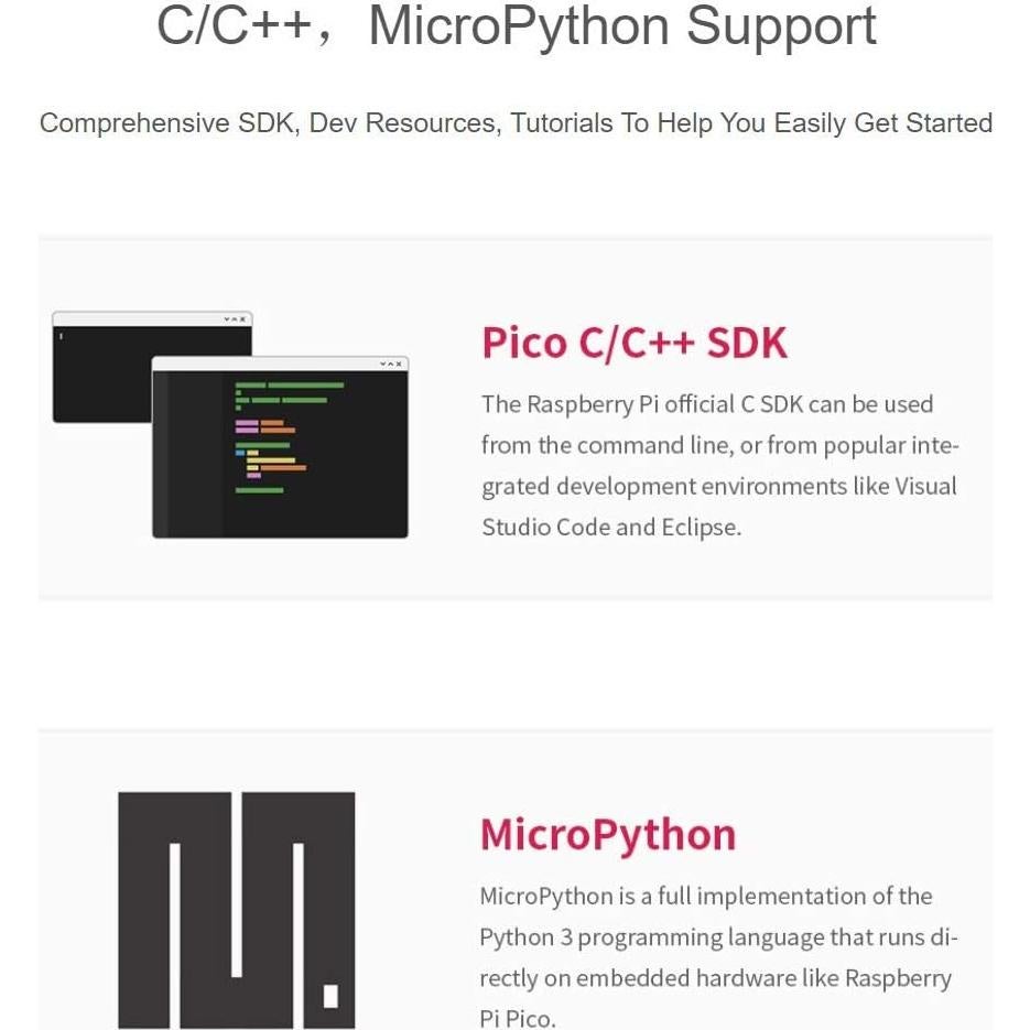 Placa Raspberry Pi Pico con encabezado pre-soldado 133 MHz