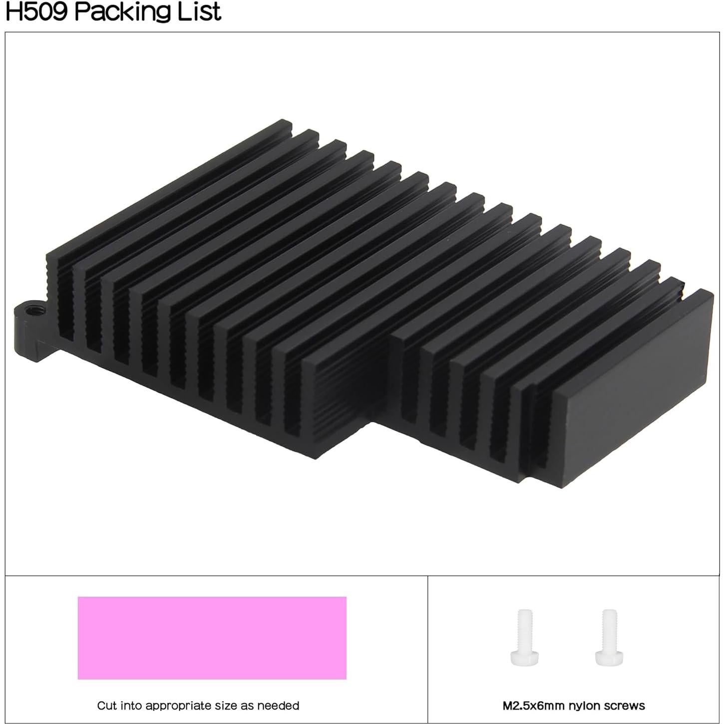 Disipador Pasivo Geekworm H509 para Raspberry Pi 5 15mm