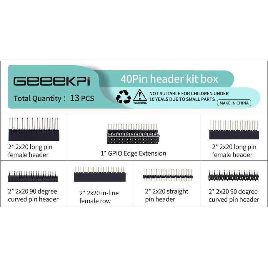 Kit de encabezado hembra apilable 40 pines GeeekPi para Raspberry Pi