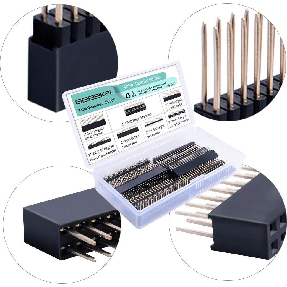 Kit de encabezado hembra apilable 40 pines GeeekPi para Raspberry Pi