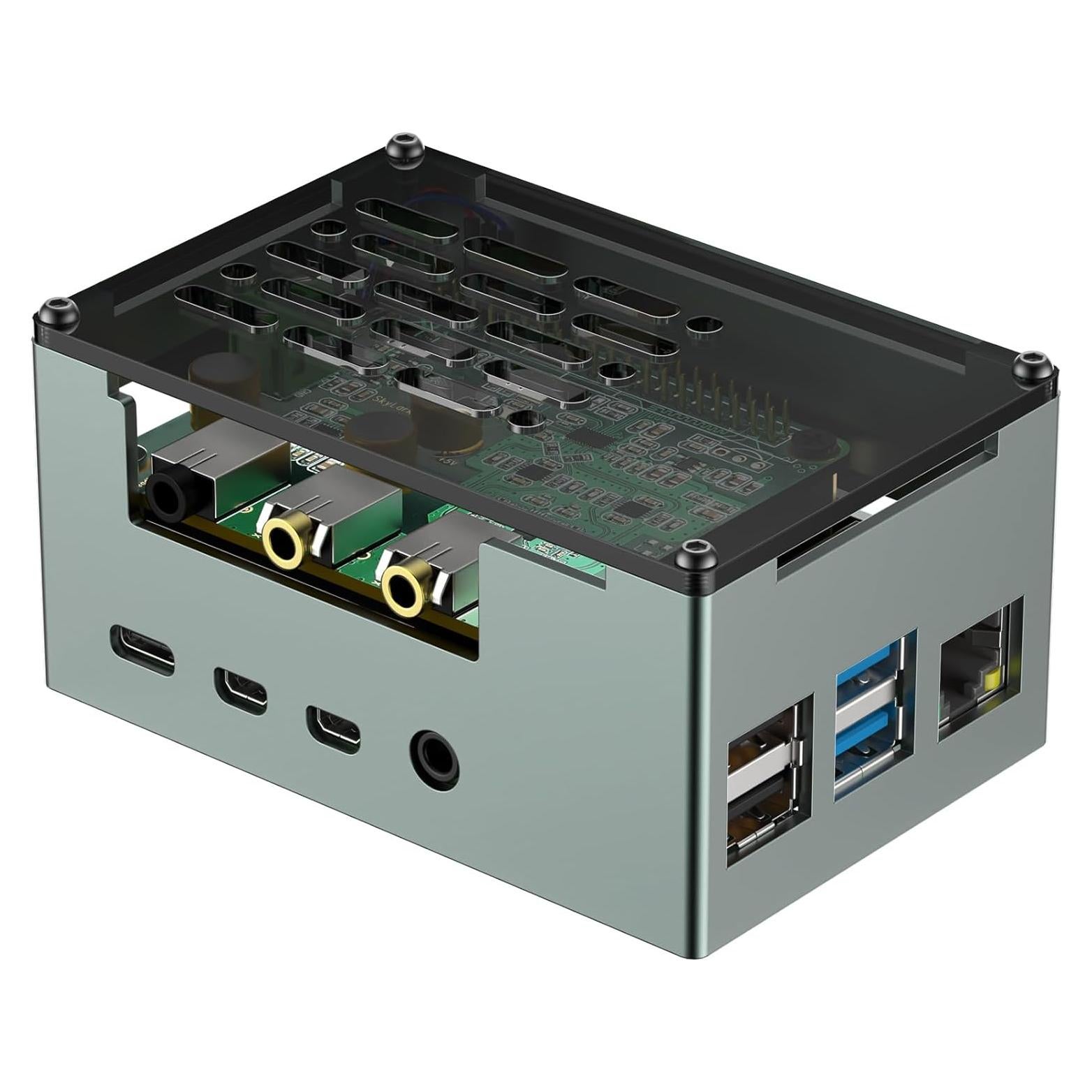 Caja de Aluminio InnoMaker para Raspberry Pi 4 con Ventilador y Disipador