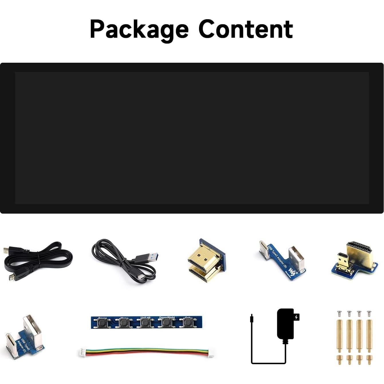 Pantalla táctil capacitiva Waveshare 9.3" 1600x600 HDMI