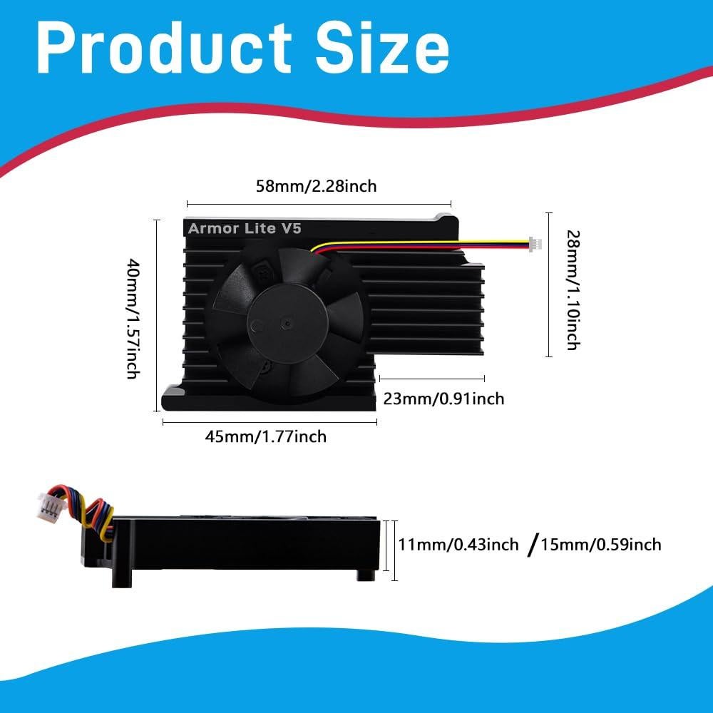 Enfriador Activo GeeekPi Armor Lite V5 para Raspberry Pi 5