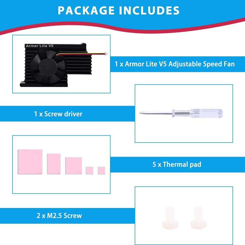 Enfriador Activo GeeekPi Armor Lite V5 para Raspberry Pi 5