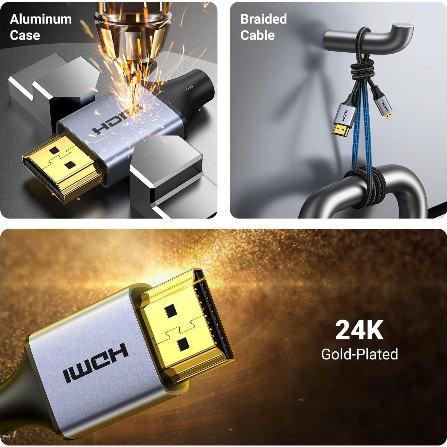 UGREEN Cable Micro HDMI a HDMI 1.01m 18Gbps 4K 60Hz