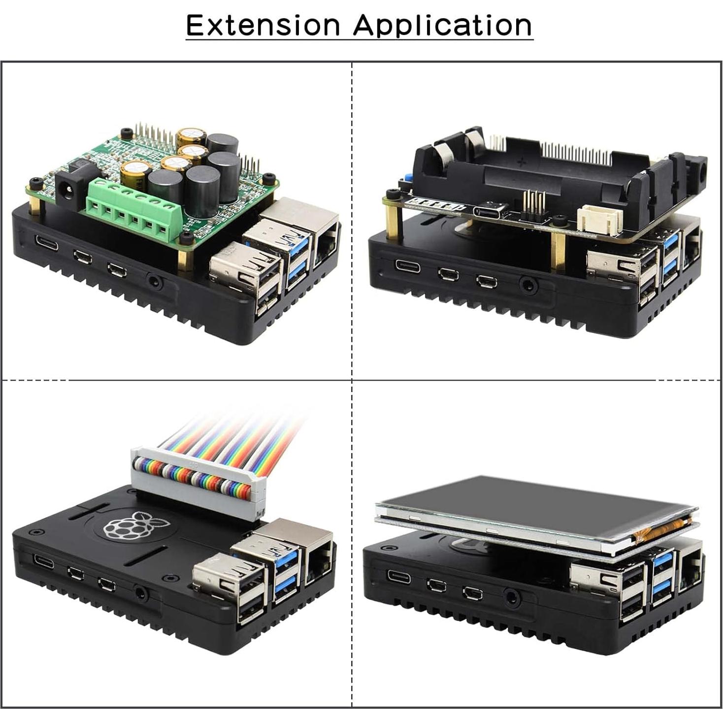 Caja Disipadora Geekworm N300 para Raspberry Pi 4 Aluminio