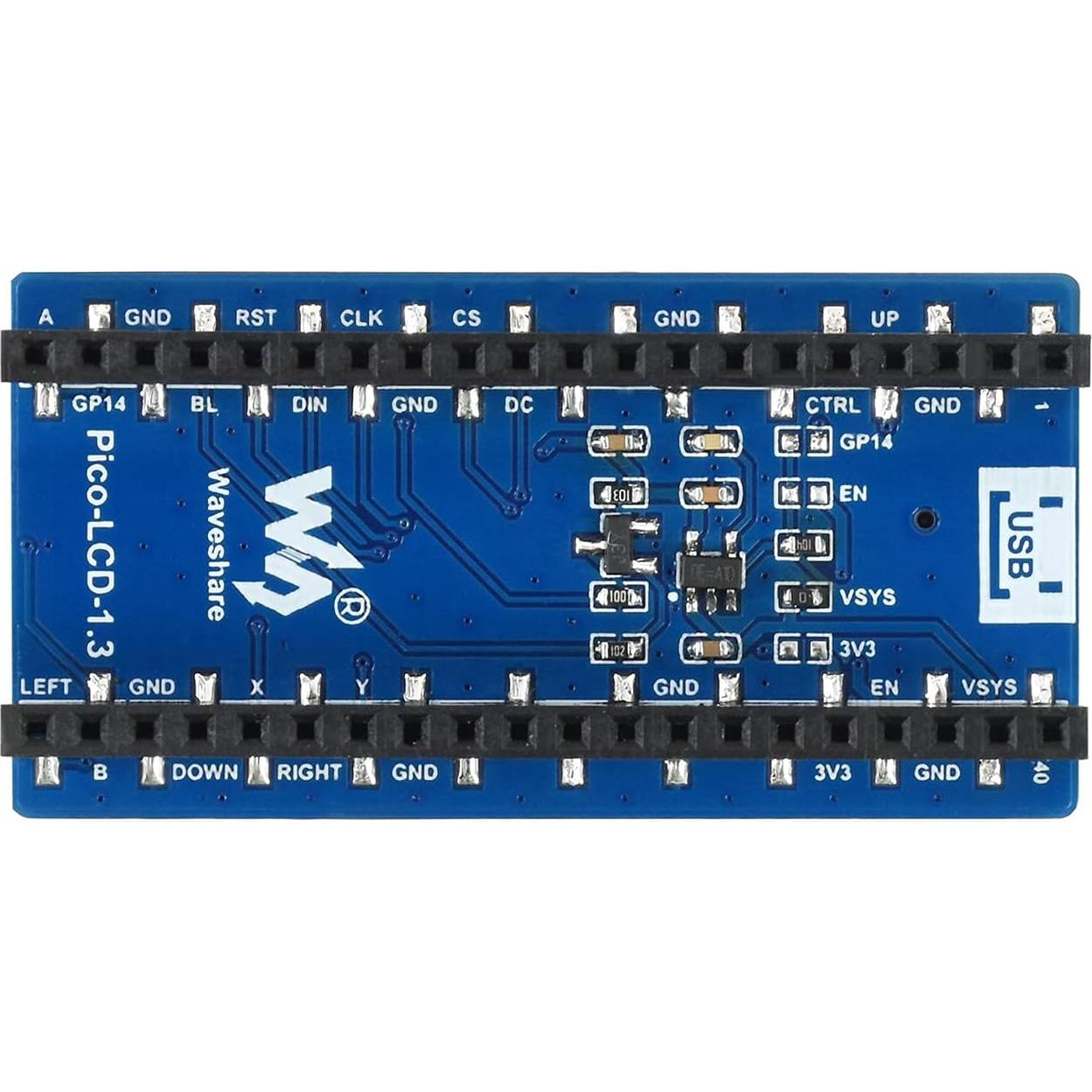 Pantalla LCD 1.3" Waveshare para Raspberry Pi Pico 240x240