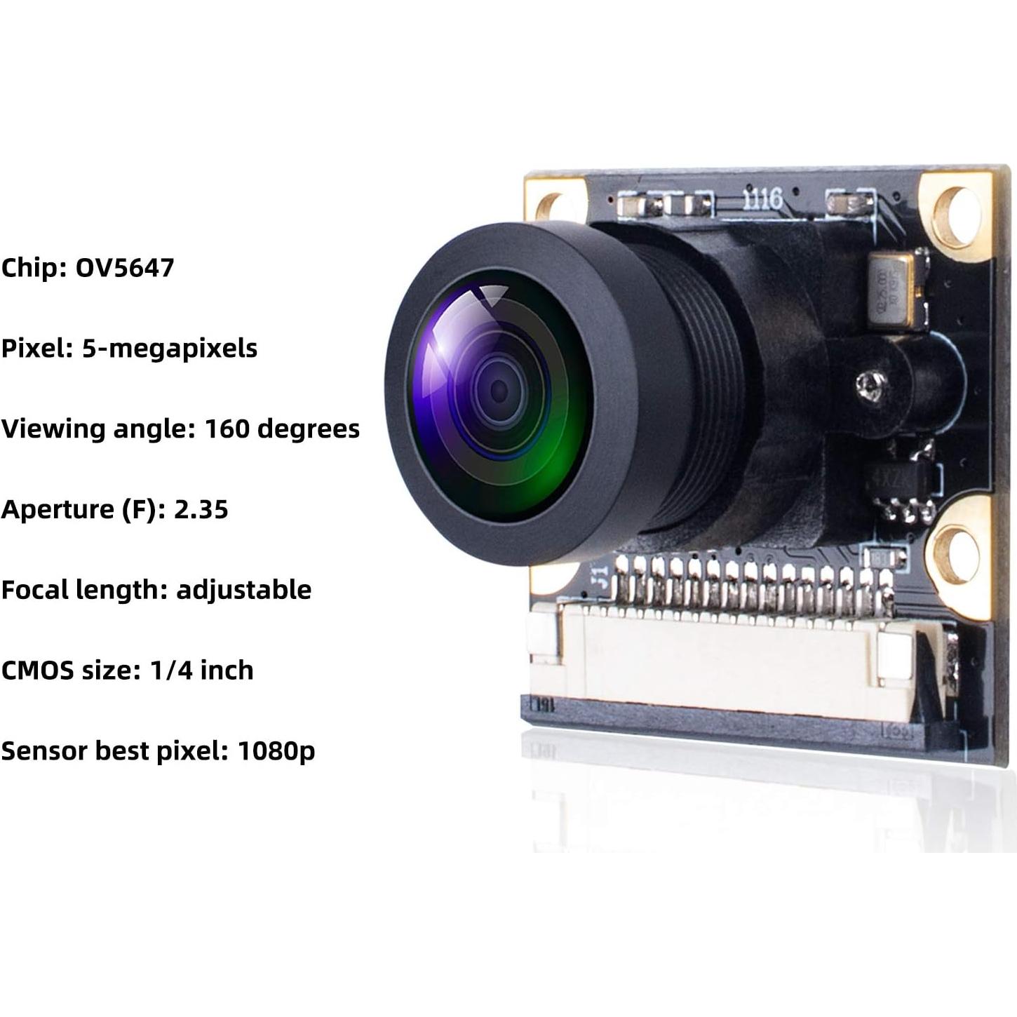 Módulo de Cámara Smraza 5MP 1080p Gran Angular Raspberry Pi