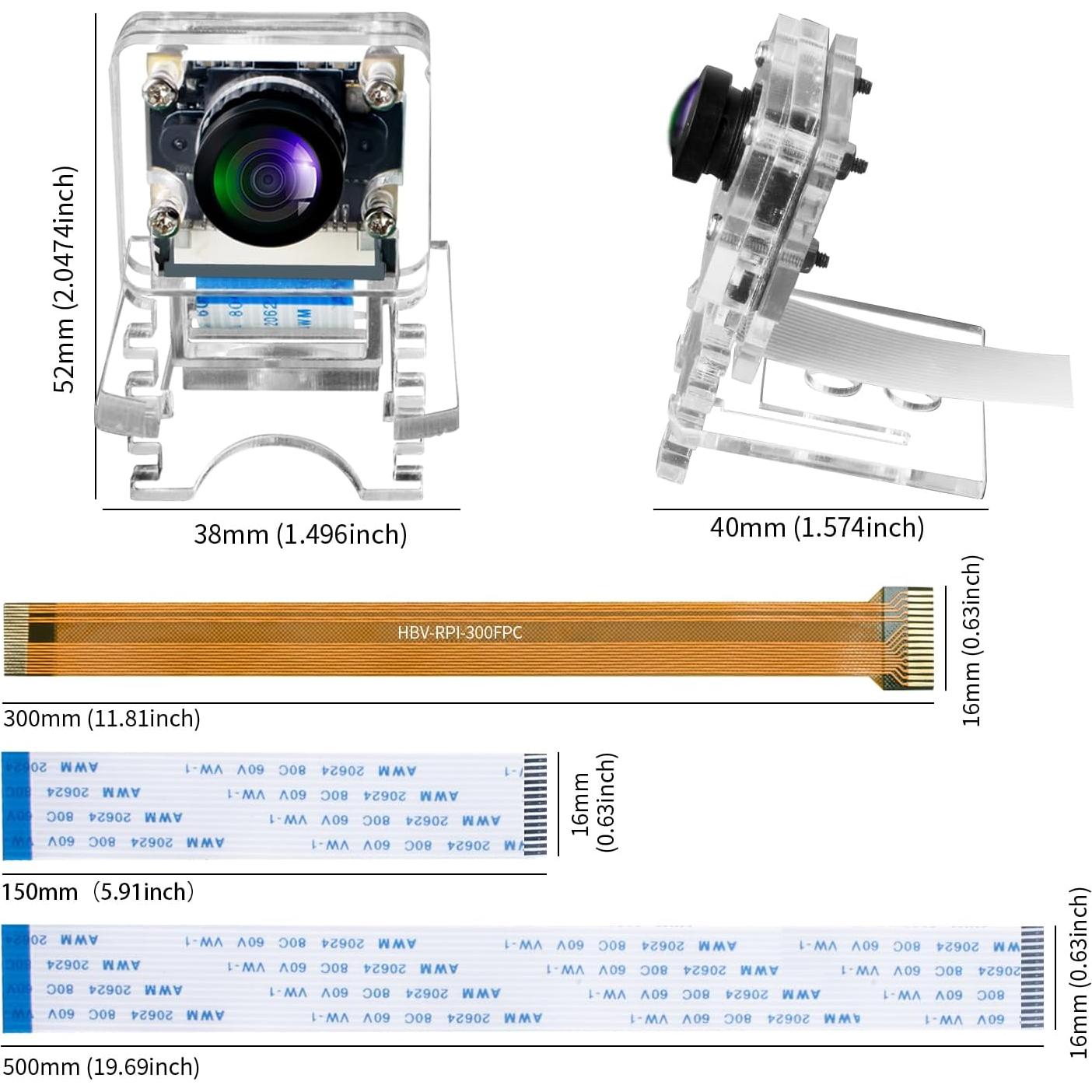 Módulo de Cámara Smraza 5MP 1080p Gran Angular Raspberry Pi