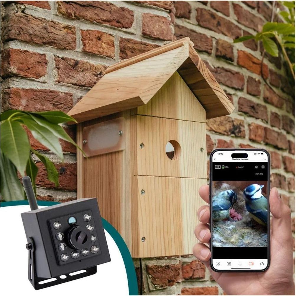 Casa de Aves Inteligente NESTERA con Cámara 1440p HD