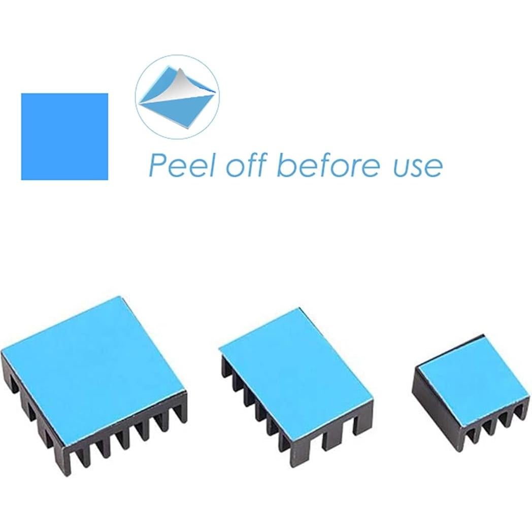 100 Pcs Disipadores de Calor MazerPi para Raspberry Pi 4B/3B+/3B/2B