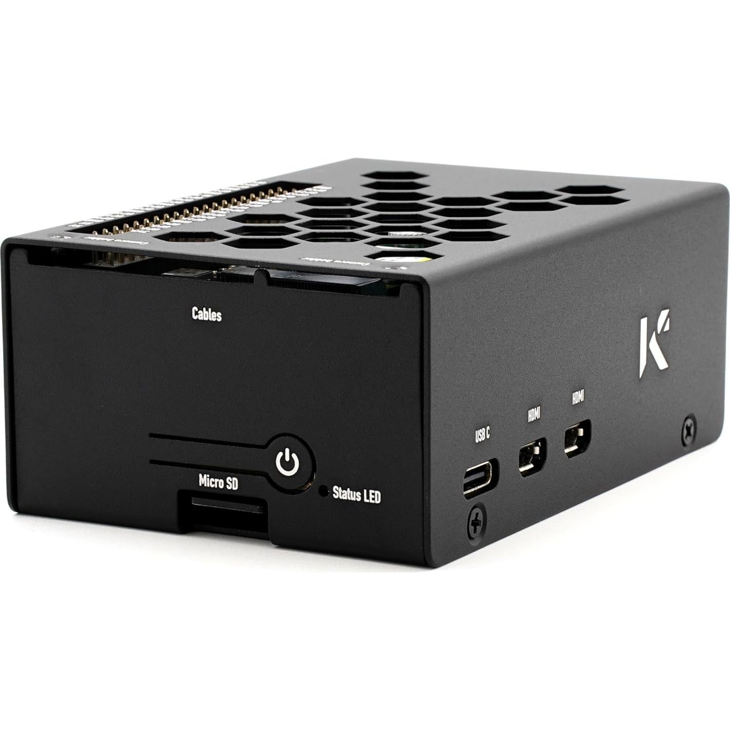 Caja KKSB para Raspberry Pi 5 y HAT M.2 NVMe - Negro