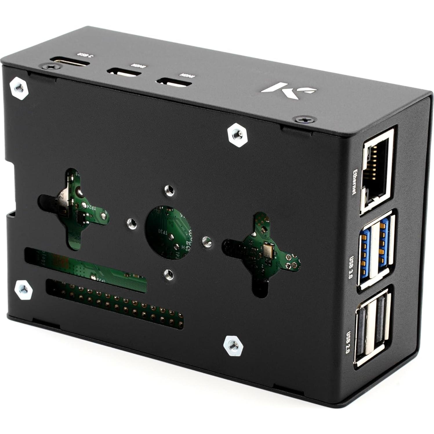 Caja KKSB para Raspberry Pi 5 y HAT M.2 NVMe - Negro
