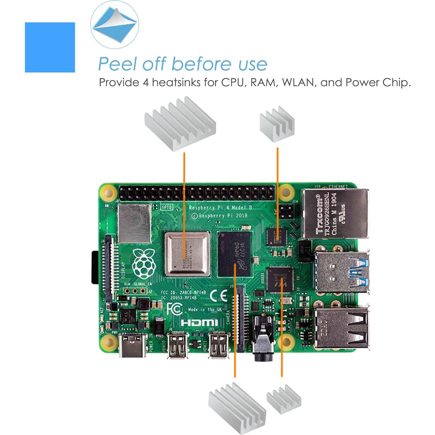 Caja Refrigeración iUniker para Raspberry Pi 4 con Ventilador 40mm