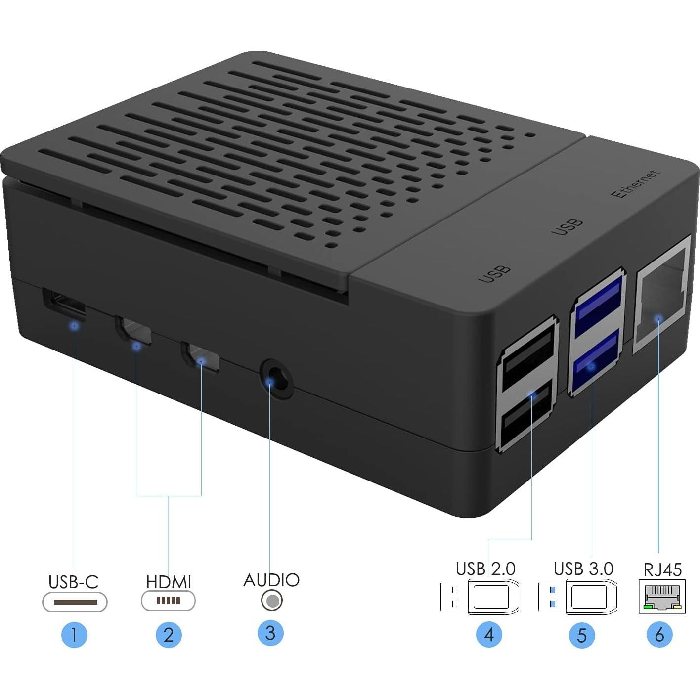 Caja Refrigeración iUniker para Raspberry Pi 4 con Ventilador 40mm