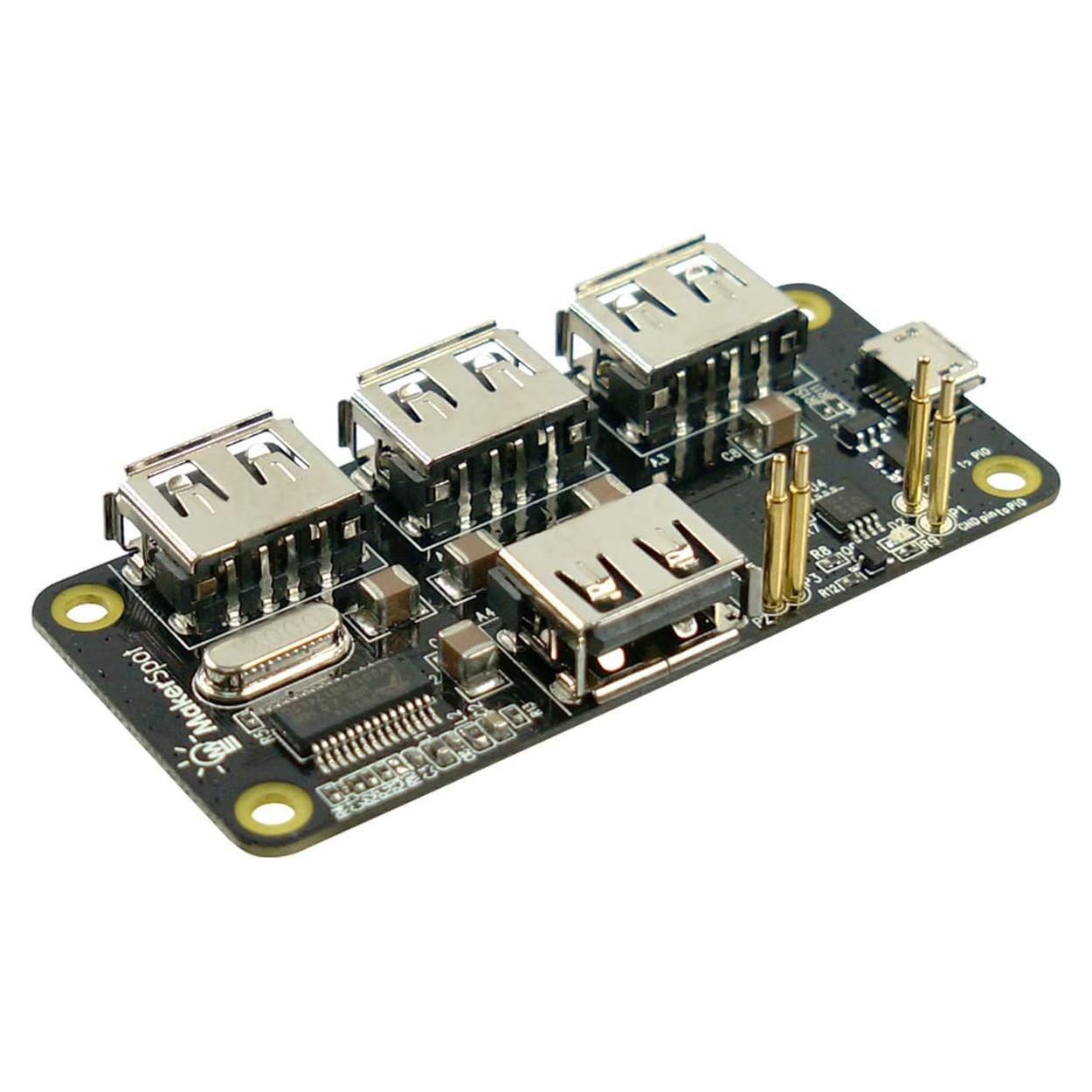 Hub USB 4 Puertos HAT MakerSpot para Raspberry Pi Zero