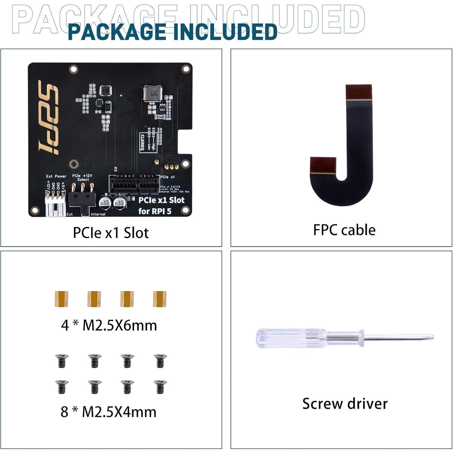 Placa de Expansión PCIe GeeekPi P02 para Raspberry Pi 5