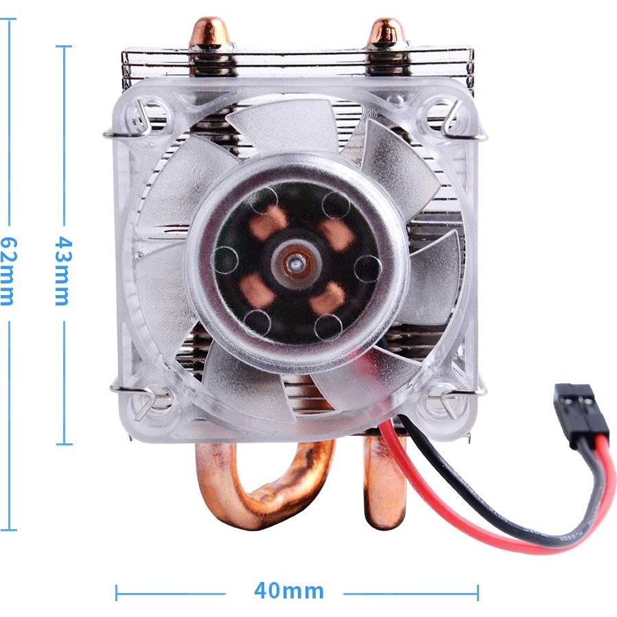 Ventilador PWM RGB GeeekPi para Raspberry Pi 4B y 3B+ Plata