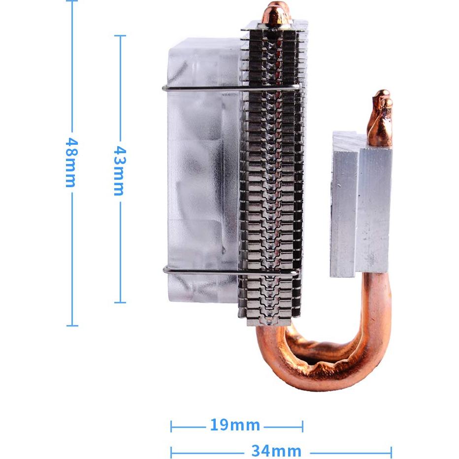 Ventilador PWM RGB GeeekPi para Raspberry Pi 4B y 3B+ Plata