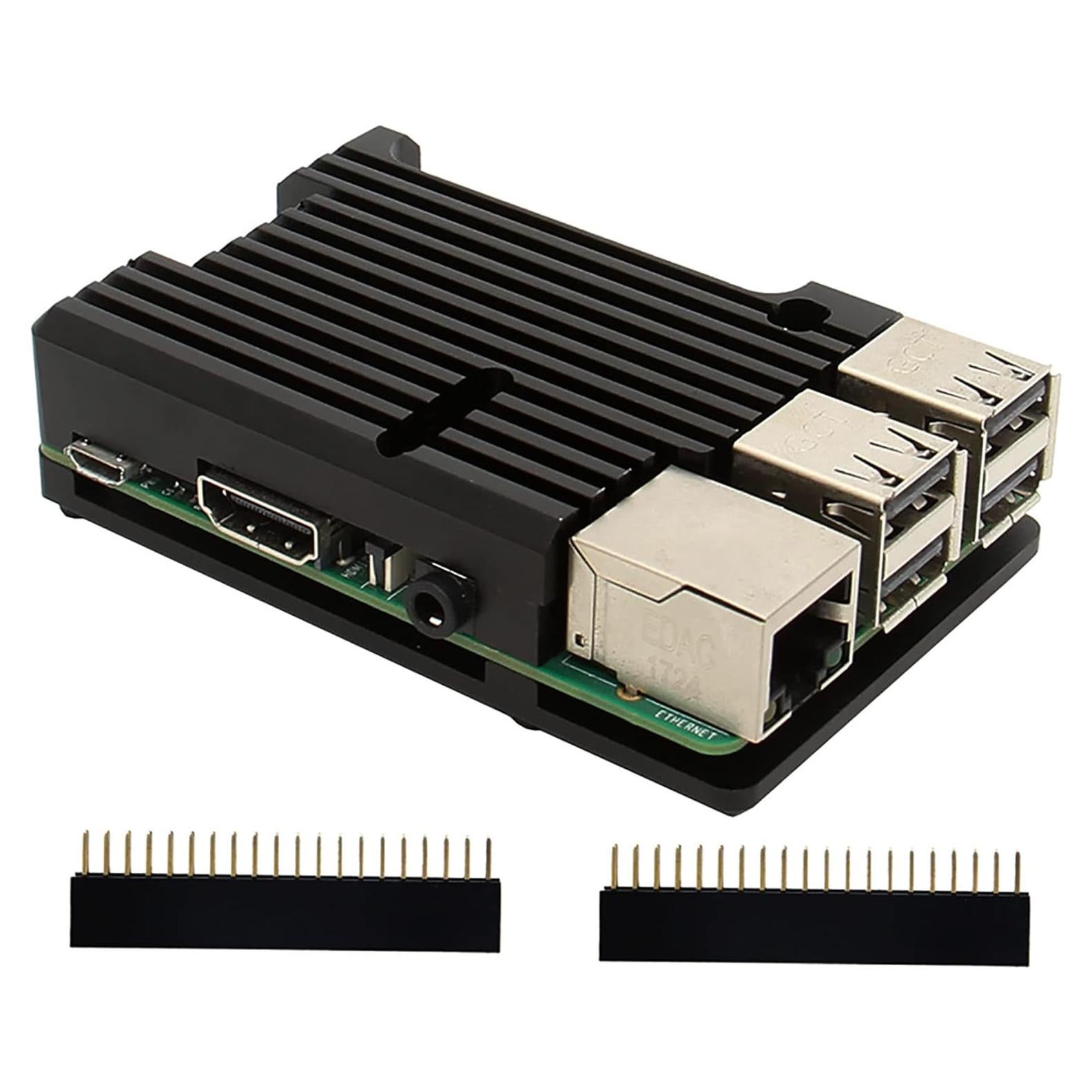 Caja Armor Geekworm para Raspberry Pi 3B+/3B, Aluminio Plata