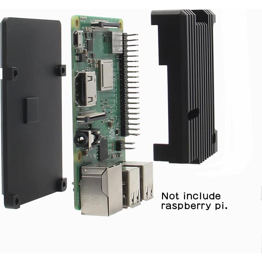 Caja Armor Geekworm para Raspberry Pi 3B+/3B, Aluminio Plata